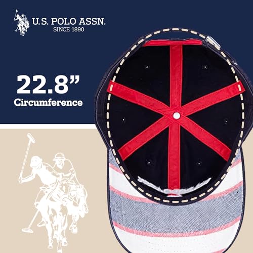 Image of U.S. Polo ASSN. Unisex Adult Baseball Cap, 100% Cotton Adjustable Dad Hat for Men and Women, Since 1890 and Horse Logo