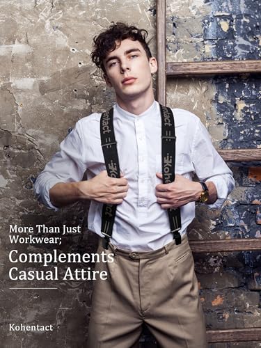 Image of Men's Industrial Strength Suspenders 2-Inch Wide X-Back Heavy Duty Braces Strong Metal Clips, Elastic Adjustable