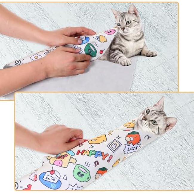 Cat Grooming Wrap Soft Self-Stick Cat Burrito Restraint Blanket Grippy Cloth for Nail Clipping CatSwaddle Wrap Anti-Scratch Anti-Escape Multifunctional Pet Tool-jzmUFtQH