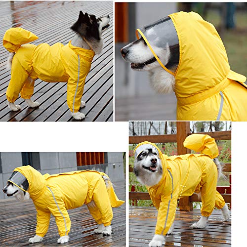Bbeart Pet Raincoat, Large Dog Hoodies Rain Jacket Waterproof With Zipper Four-Legged Jumpsuit Rain Poncho For Medium Large Dog (9Xl) #TOP5