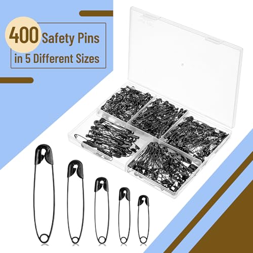 Image of Mr. Pen- Safety Pins, 300 Pack, Small & Large Sizes, Nickel Plated Steel