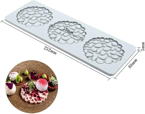 Miniatura 4 de Moldes de silicona 3D de hojas huecas para chocolate, molde de panal de abeja, caramelo, patrón de flores, molde para fondant, decoración de tartas