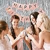 5 Pack Foil Curtain Backdrop Silver Metallic Tinsel Foil Fringe Curtains Photo Booth Props for Birthday Wedding Engagement Baby Shower Bachelorette Christmas Holiday Celebration Party Decorations