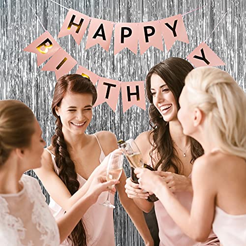 Image of 20 Pack Silver Backdrop Curtain Party Decorations Foil Fringe Backdrop Silver Tinsel Streamers Birthday Bachelorette New Year Christmas Wedding Baby Shower Disco Party Decorations