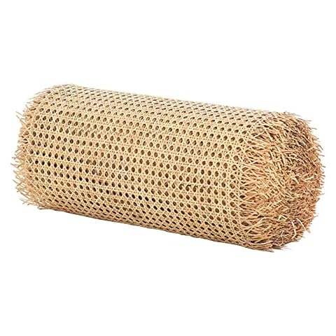 Rattan Cane Webbing Sheet Cane Mesh, 0.5x1M Bamboo Open Mesh Woven Open Mesh Cane Net, Rattan Material Roll, Wide Rattan Suitable for Upcycle Furniture, DIY Projects, Home Décor (0.5x1) Cover