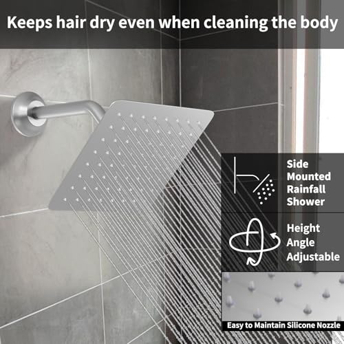 Mitigeur de douche haut de gamme en nickel brossé durable - 4