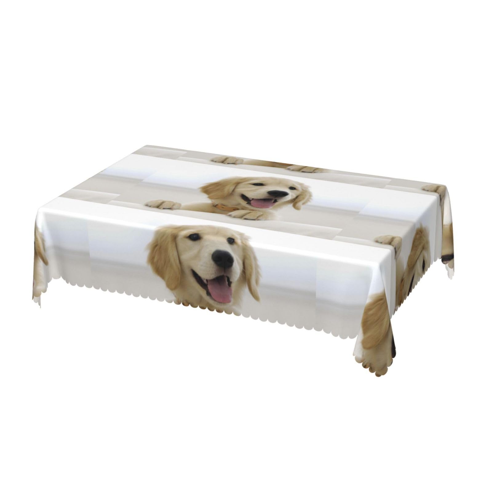 Amazon｜ゴールデンレトリバー テーブルクロス 長方形 撥水 テーブル