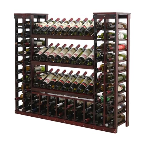 Vitrine en bois massif et étagère de rangement pour vin