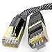 Produktbild HiiPeak lan kabel cat 8 netzwerkkabel cat 8 ethernet kabel verlegekabel cat 8.1 lan kabel Flach mit 40 GB Nylon Geflochtener (3m)