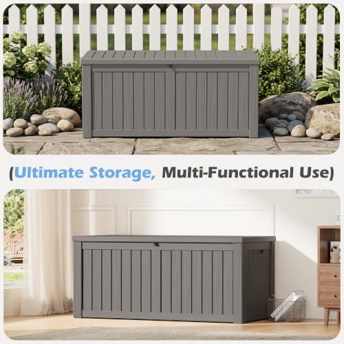 Image of Outdoor Storage Box Waterproof, 160 Gallon Deck Box For Patio Storage