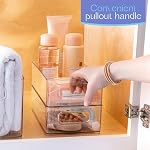 primebox - Clear Plastic Organizing Containers, 4 Pack - Stackable Storage Bins with Handles, 10"x6"x3" - Image 2
