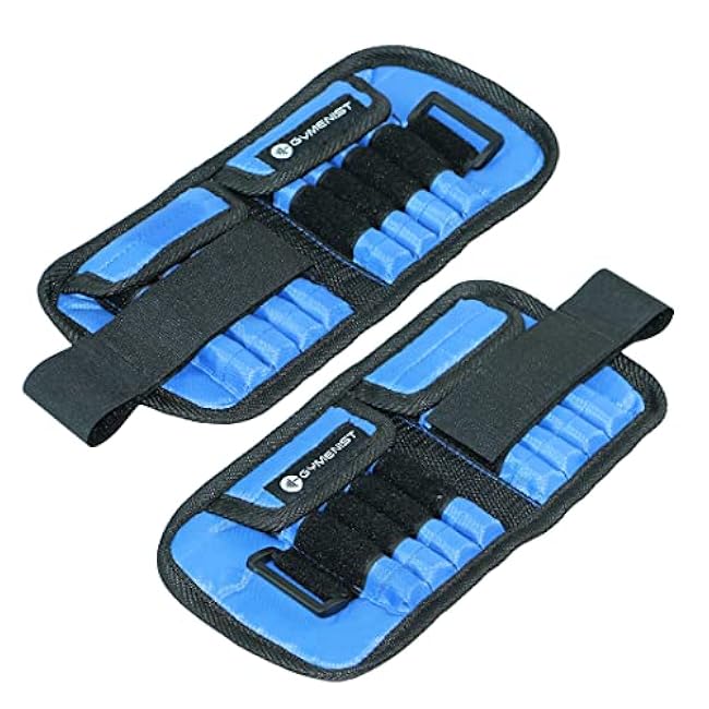 Gymenist Pair Of Ankle Weights Can Be Adjusted Up To 2 LB Each SET OF 2 x Weight Wraps (Total 4-LB)