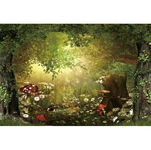 Fondo Fotográfico Vinilo 9x6ft Bosque Encantado Verde miniatura 2