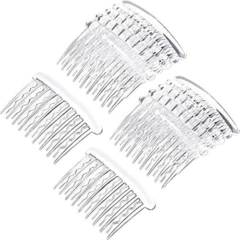 Gejoy 12 Pieces Plastic Teeth Hair Combs Cover