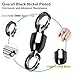 QISHUO Ball Rolling Bearing Swivel Saltwater High Strength Fishing Swivel Steel Bearing Connector Fishing Swivels Stainless Black Nickel 25pcs 43lbs