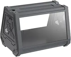 Generic Caixa de alimentação para terrário de répteis, robustez, visão completa de 360 graus, transparente para iguana, leopardo, lagartixa, aranhas, Cinza 35x25.5x22cm