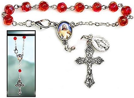 Divine Mercy Rearview Mirror Rosary Prayer Beads Auto Travel Protection Medal and Blessing