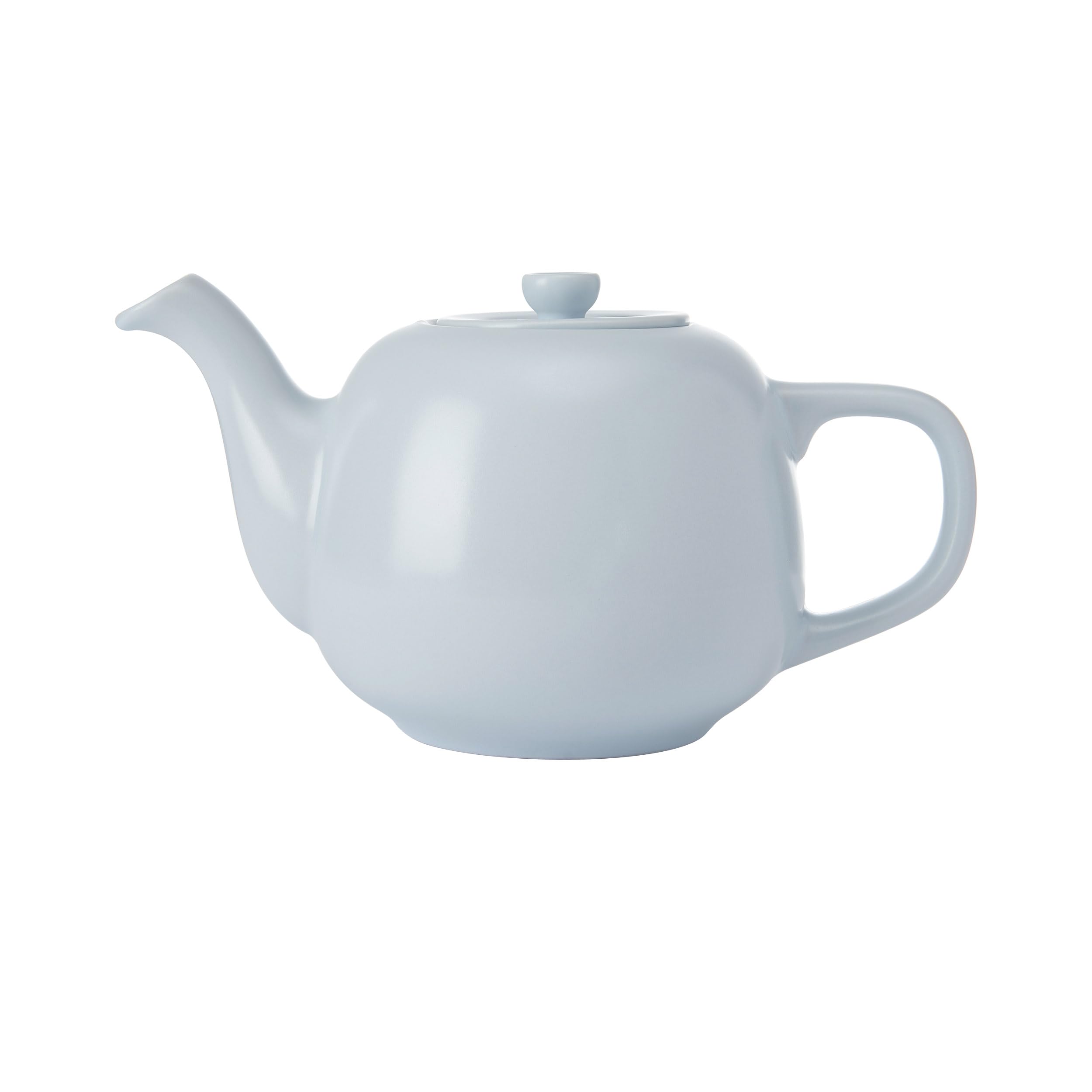 La Cafetière Ceramic Teapot, Sky Blue, 600ml, Labelled