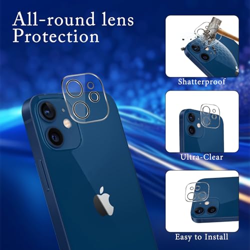 Image of MAYtobe [2+2 Pack Designed for iPhone 12 Mini Privacy Screen Protector, Privacy Tempered Film with Camera Lens Protector for iPhone 12 mini, No Bubbles, Anti Scratch, Easy to Install