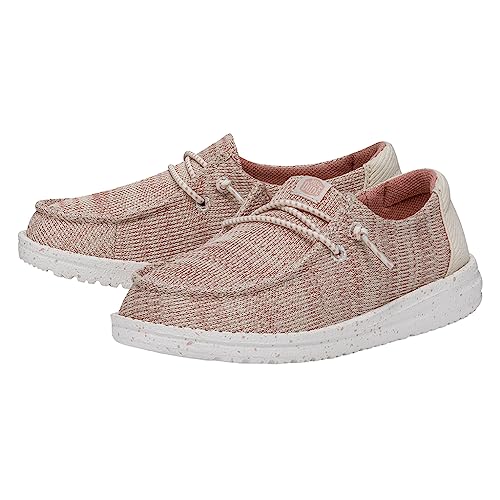 Image of HEYDUDE Wendy Sport Mesh Loafers for Kids Girls - Textile Upper - Two-Eyelet Lace Closure - Slip-on Style