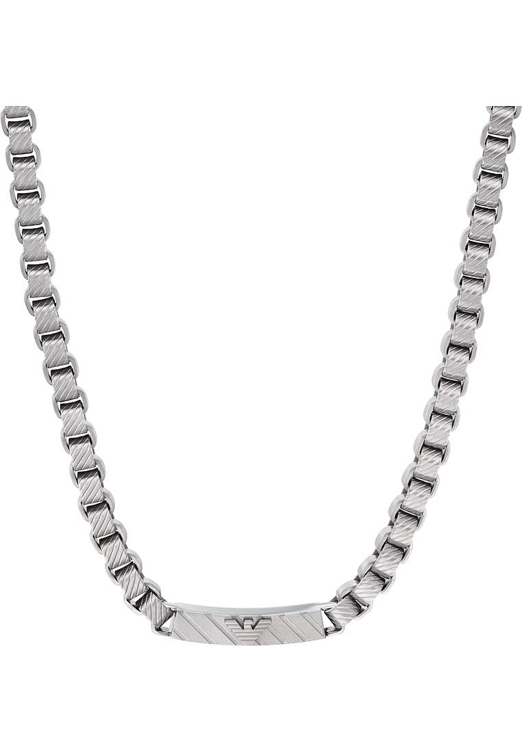 Emporio Armani Herren Edelstahl mit Karabinerverschluss Kettenhalsband