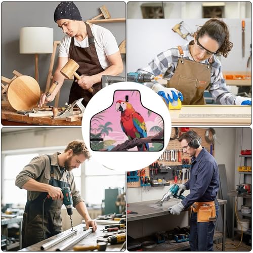 Delantal de trabajo unisex con 8 bolsillos ajustable miniatura 6