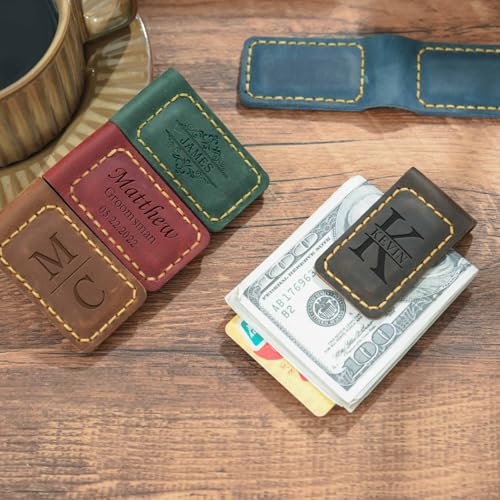 La Mejor Lista de Pinzas para billetes para Hombre favoritos de las personas. 50 Pinza Magnética Para Billetes Personalizada, Con Nombre Grabado A Medida, Cartera De Cuero Cosida A Mano, Regalo Minimalista, Cartera De Viaje Portátil Para Hombres, Papá,...