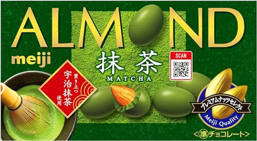 Meiji Almond Chocolate Matcha 58g | Pack of 2 | Made in Japan