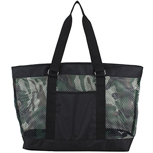 Eastsport Mesh Tote Waterproof Beach Bag for Shopping Vacation Swimming Family Travel Essentials2