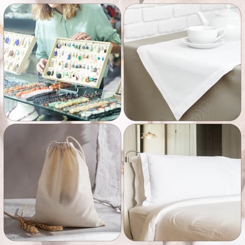 Premium 1 Yard White Cotton Muslin Fabric - 59 Inch Wide, Soft Quilting Material for Sewing, Crafts, and Apparel 4 Premium 1 Yard White Cotton Muslin Fabric - 59 Inch Wide, Soft Quilting Material for Sewing, Crafts, and Apparel - Image 3