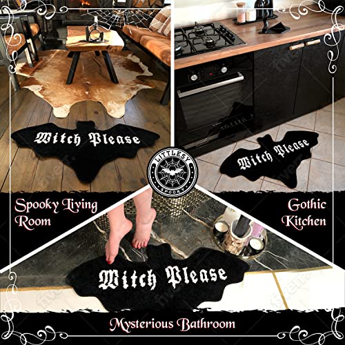 Witchy Rug Or Goth Bath Mat - Halloween Bath Mats For Bathroom, Perfect Gothic Rug Or Halloween Bath Rugs To Your Decor - Featuring Bat Rug, Goth Rug, And Gothic Rugs. Great Horror Rug Or Witch Rug #TOP3
