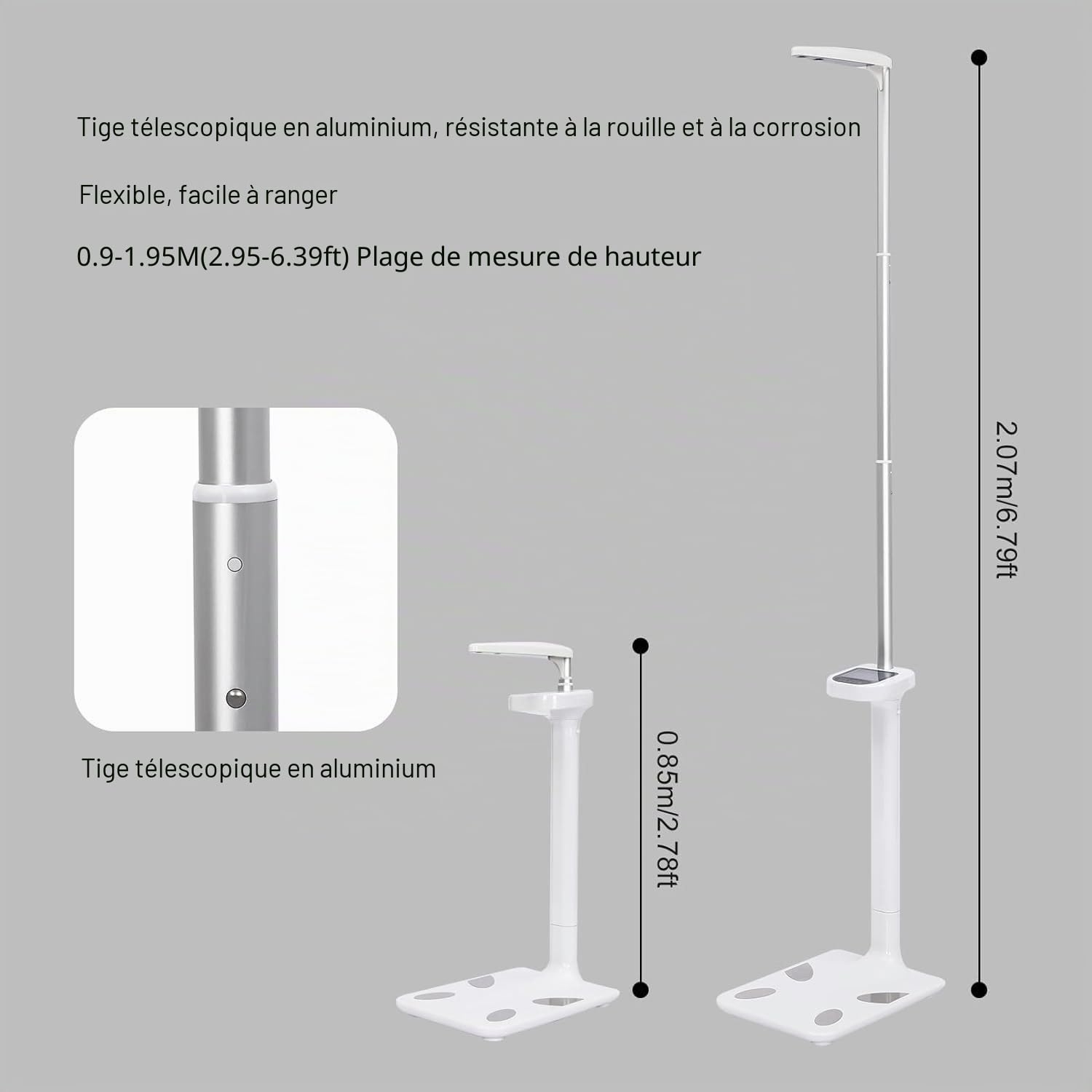 Balance de taille et de poids à ultrasons,balance médicale numérique,balances professionnelles pour médecin,balance de taille et de poids à ultrasons avec écran LCD,balance de pesée de haute précision