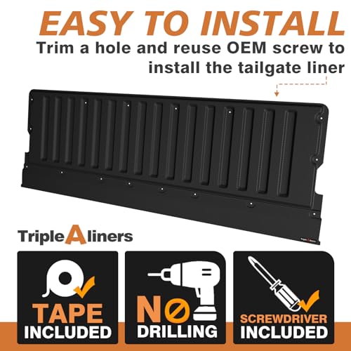 Image of TripleAliners Truck Mat Compatible with 2005-2023 Toyota Tacoma Accessories, Tailgate Mat Custom Fit All Weather Protection Pickup Liner