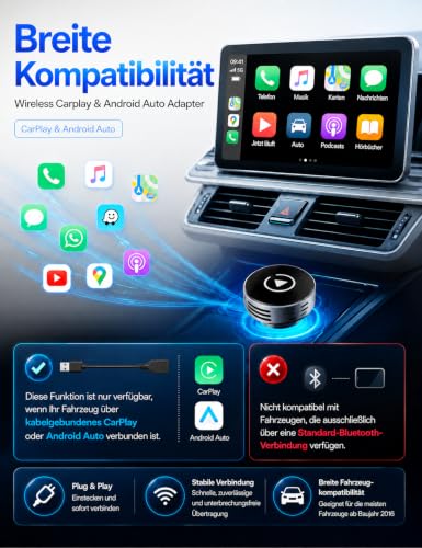 Adaptateur CarPlay sans fil, mise à niveau du filaire au sans fil, Plug – vue 6