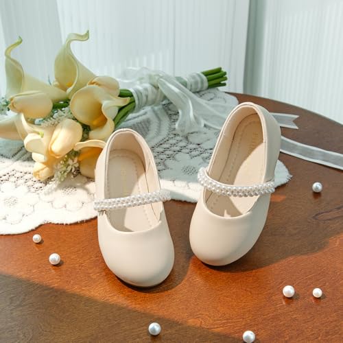 Image of PHIRAMIN Tollder Girl Dress Shoes - Little Girl Ballet Flats for Wedding Party