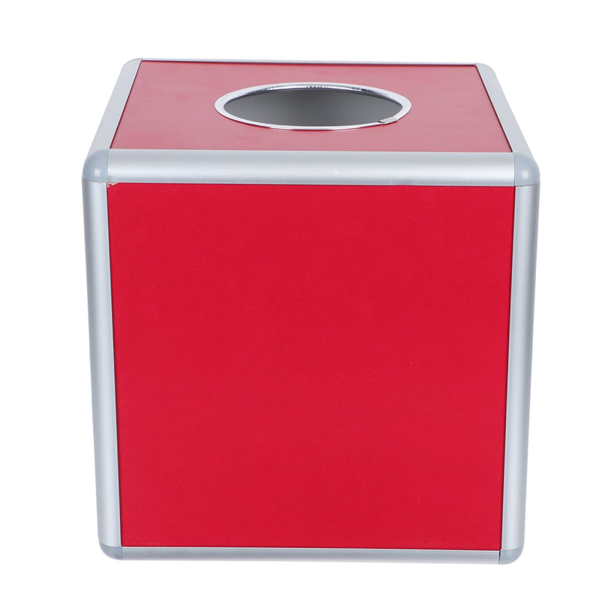 1stück Aluminium losbox mit Schlitz Transparente Spielkiste aus Aluminiumlegierung Robuste Aufbewahrungsbox für Tombola und Sichere Ticketaufbewahrung Farblich Zufällige Farbe