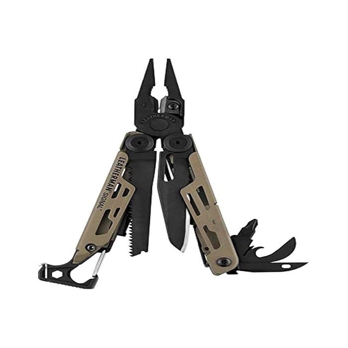 Buy Leatherman Signal Camping and survival multitool with 19 builtin tools, alllocking