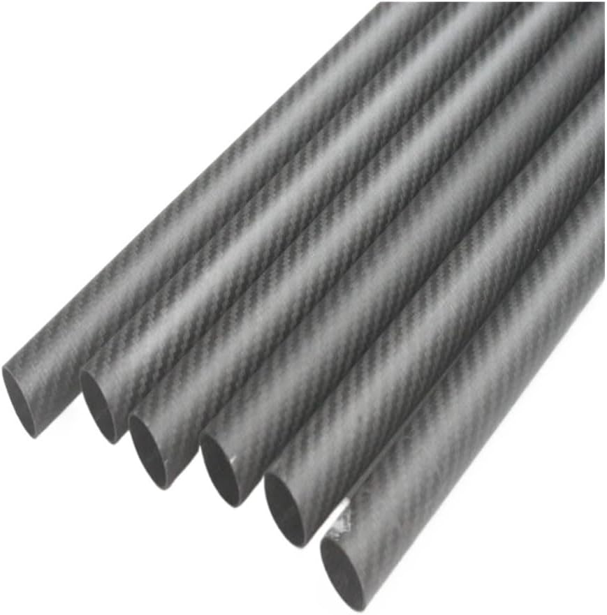 1PCS Twill Matte 3K Carbon Fiber Circular Tube Length 500mm Hardness OD 8mm 10mm 12mm 16mm 20mm 25mm 30mm(1 pcs 8x6x500mm)