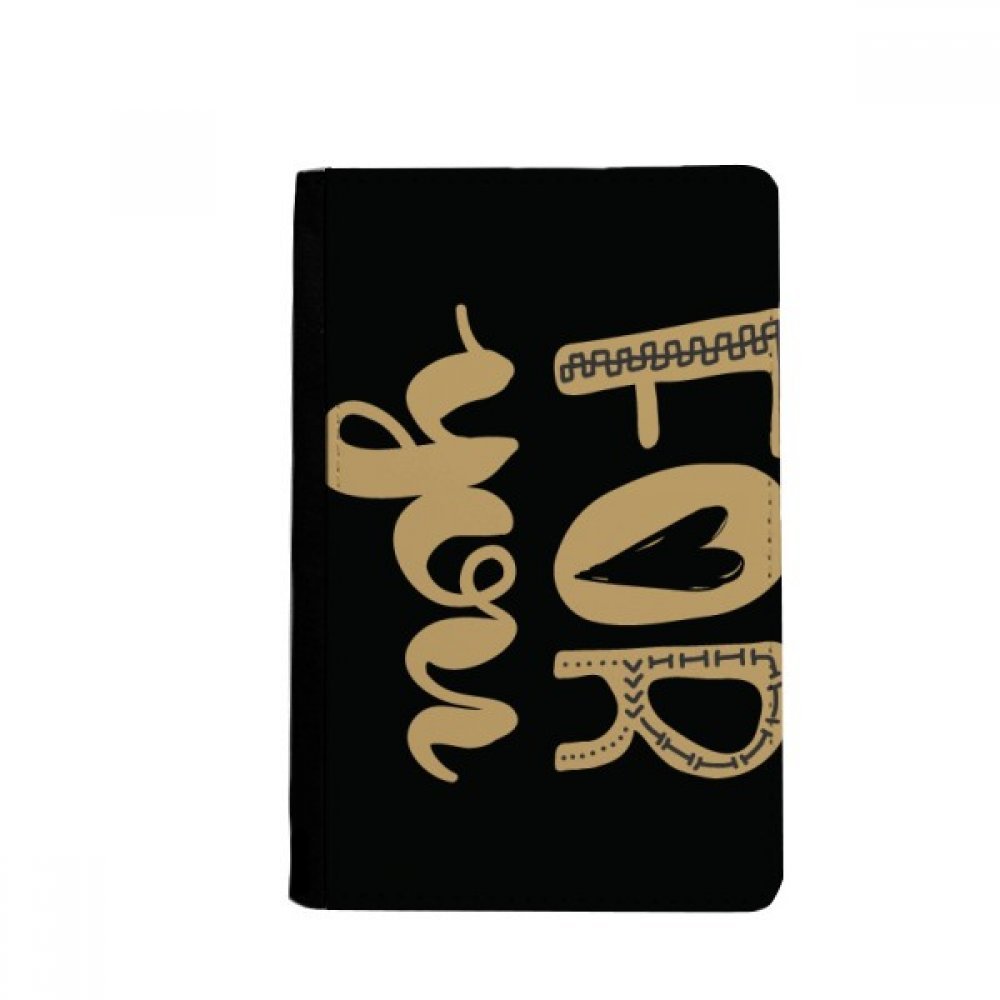 DIYthinker For You Gold Quote Handwrite Passport Holder Notecase Burse Wallet Cover Card Purse