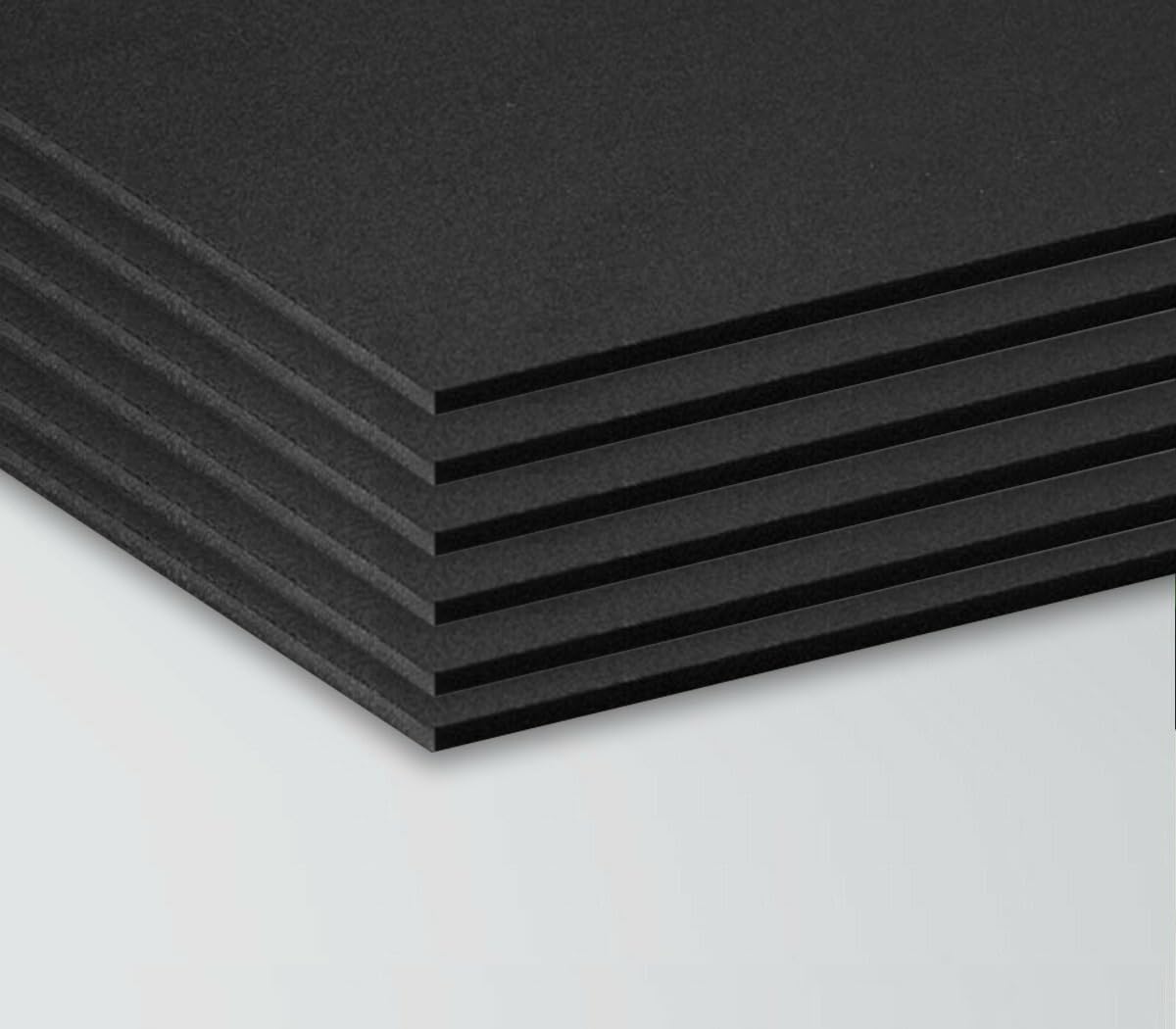 Kit da 6 pezzi pannelli in forex colore nero spessore 5 mm misura 40x30 cm