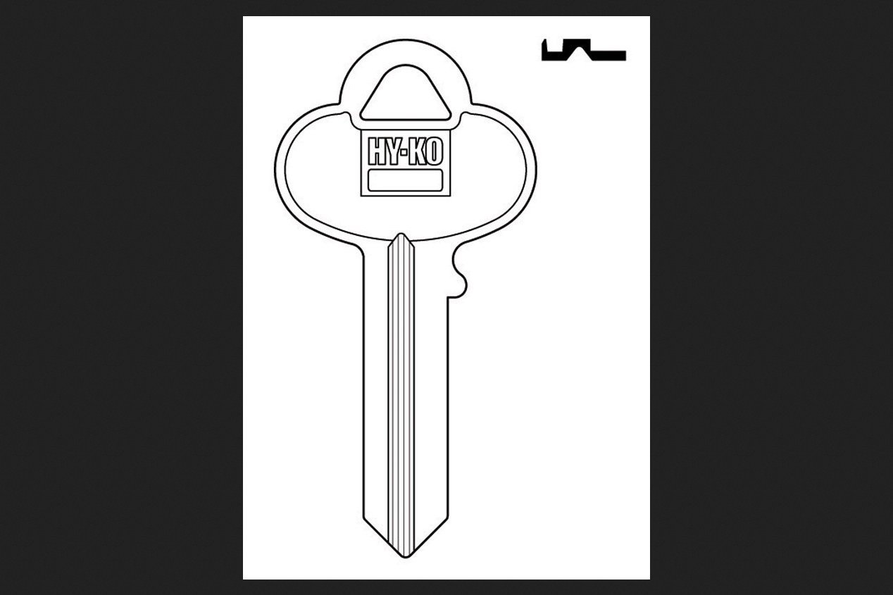 Hy-Ko Key Blank Corbin Ez# Co5 Single Sided 10 Pc / Bag Upc Coded