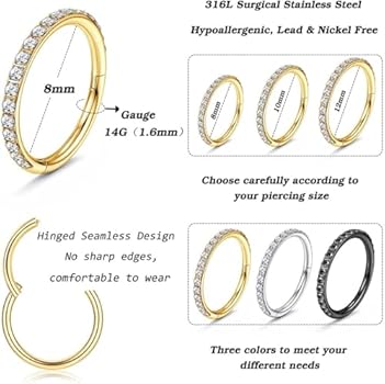 Diamday 2pcs Bauchnabelpiercing Hoop Bananabells für Damen Chirurgenstahl Pierci