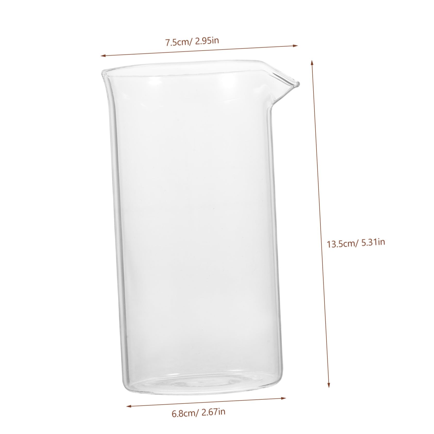 VOSAREA Tasse de Rechange pour Cafetière à Piston 350ml en Verre Bec Verseur