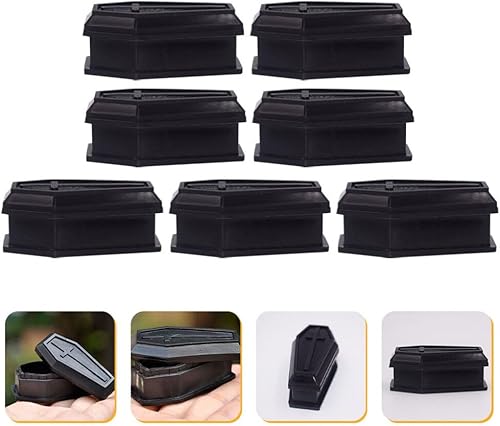 Miniatura 9 de HOMSFOU Caja de ataúd de Halloween mini cajas de ataúd  Portavelas con temática de monstruo Contenedor de joyería para accesorios de fiesta,