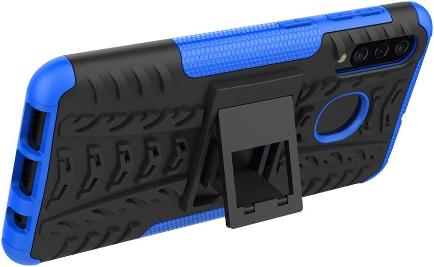 Yiakeng Samsung Galaxy A20 Case, Samsung Galaxy A50 Case, Shockproof Slim Protective with Kickstand Hard Phone Cover for Samsung Galaxy A50/A30/A20 (Blue) Samsung Galaxy A20 Case Blue