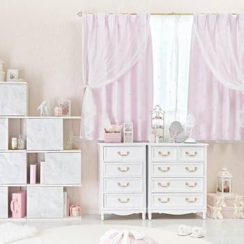 ティアラリボン2WAY遮光カーテン(100×135)/ピンク|かわいいお姫様 ティアラリボン2WAY遮光カーテン(100×135)/ピンク|かわいいお姫様