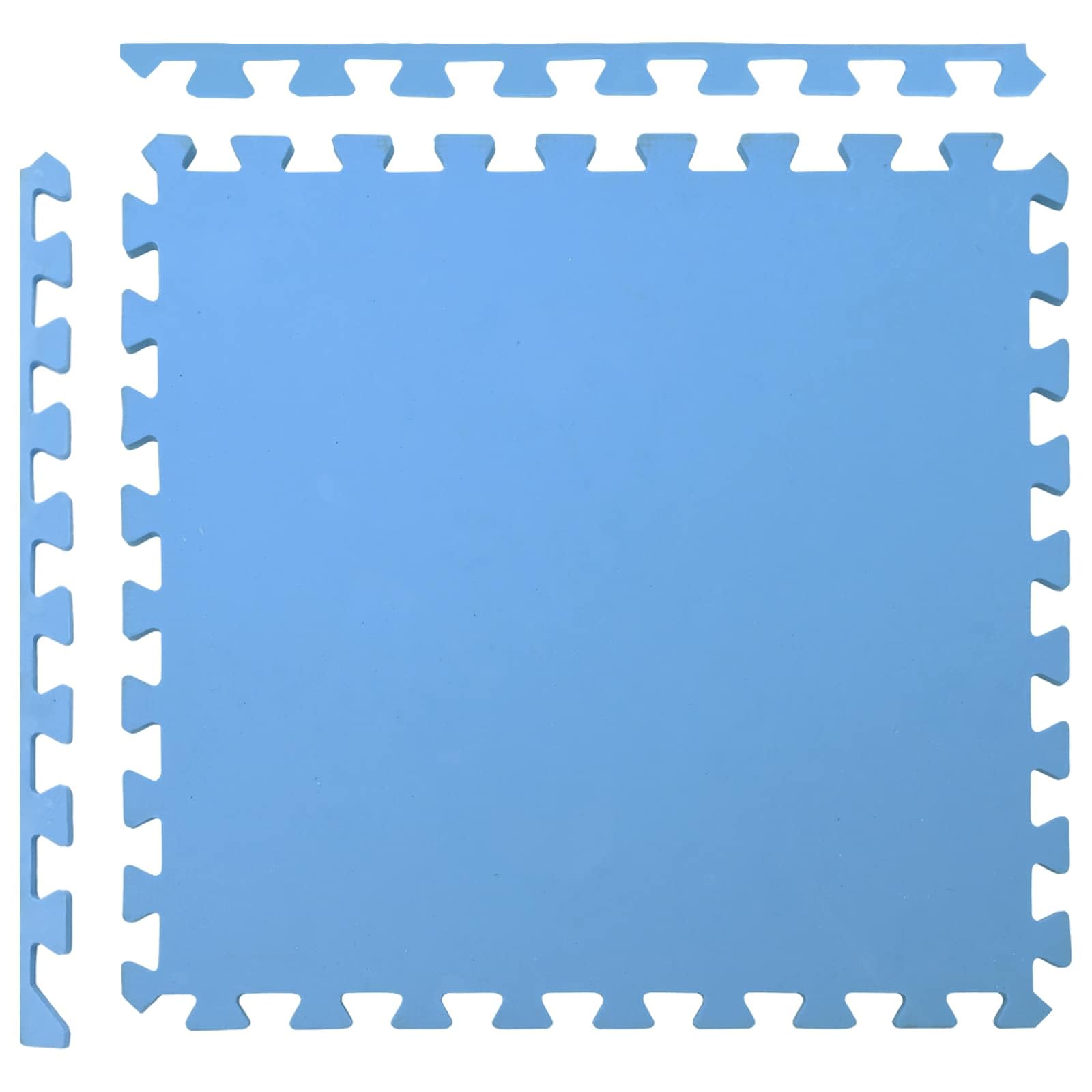 Mata ochronna pod basen z pianki EVA, zestaw 40 sztuk, niebieska, 14,4 m², 60 x 60 cm, modułowa podkładka pod basen, taras, do ogrodu
