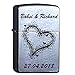 Zippo Benzinfeuerzeug Herz Herzen mit Lasergravur personalisiert Liebe Paar Hochzeit verliebt Verlobung mit Wunschtext Personalisieren