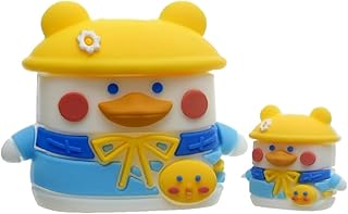 واقي شاحن من السيليكون الصلب وواقي كابل مصمم على شكل بطة لطيفة من جي باور، مجموعة من قطعتين - متعدد الألوان