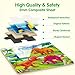 SYNARRY Dinosaur Magnetic Puzzles for Toddlers 3-5, 20 Pieces Travel Puzzles for Toddlers 2-4, Car Airplane Road Trip Activities Magnet Games Toys for 3 4 5 6 Year Old Children Boys Girls Gifts